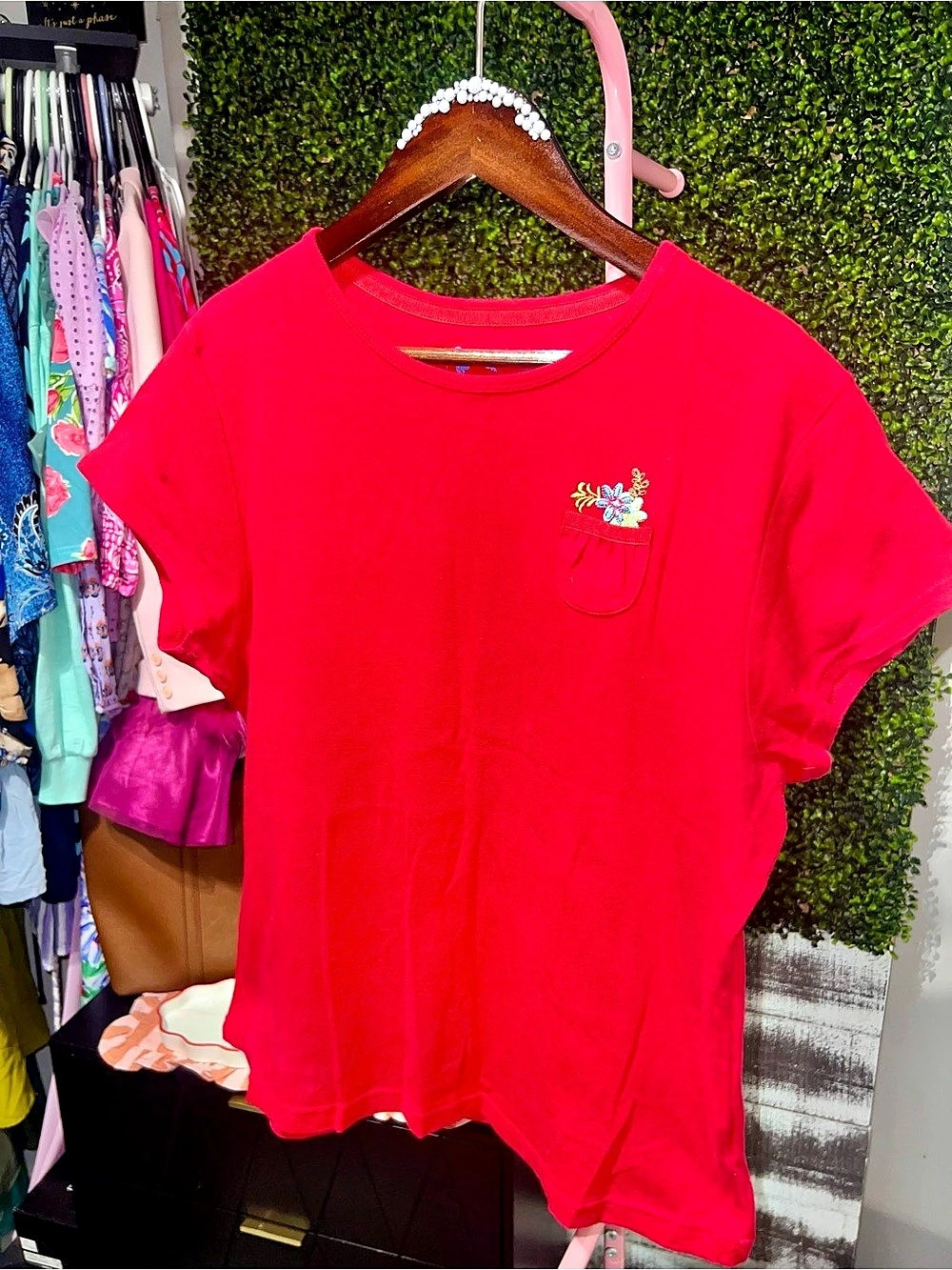 Arizona Short Sleeve Tee in Pink Like New